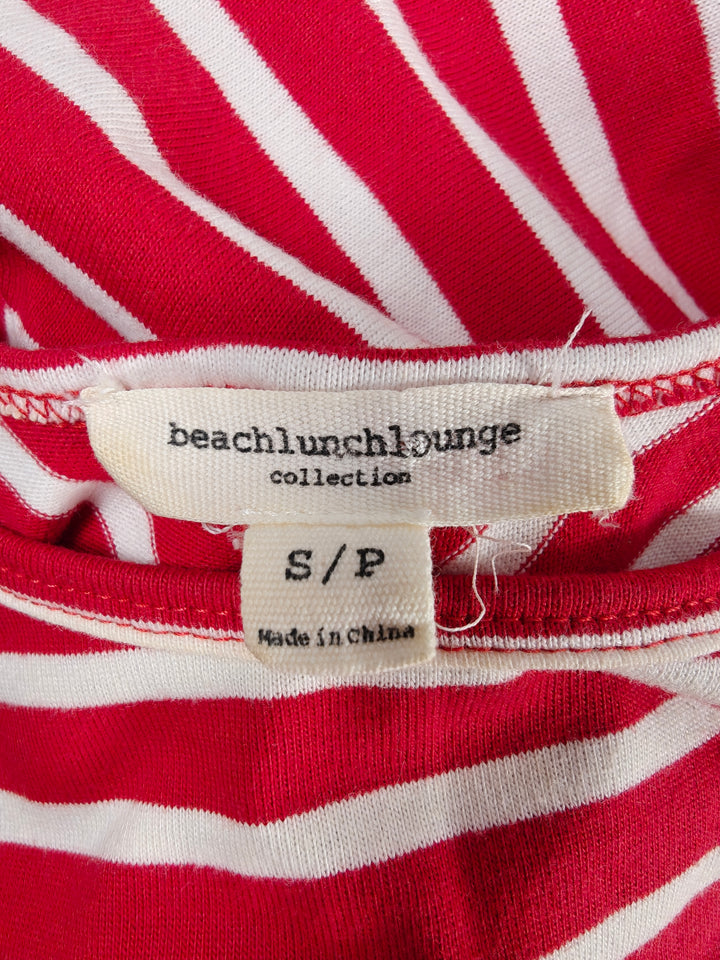Women’s Beach Lunch Lounge A-Line Tank Dress Red White Stripe Size S/P