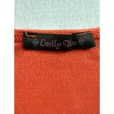 Emily Au Womens Orange Tank Top S