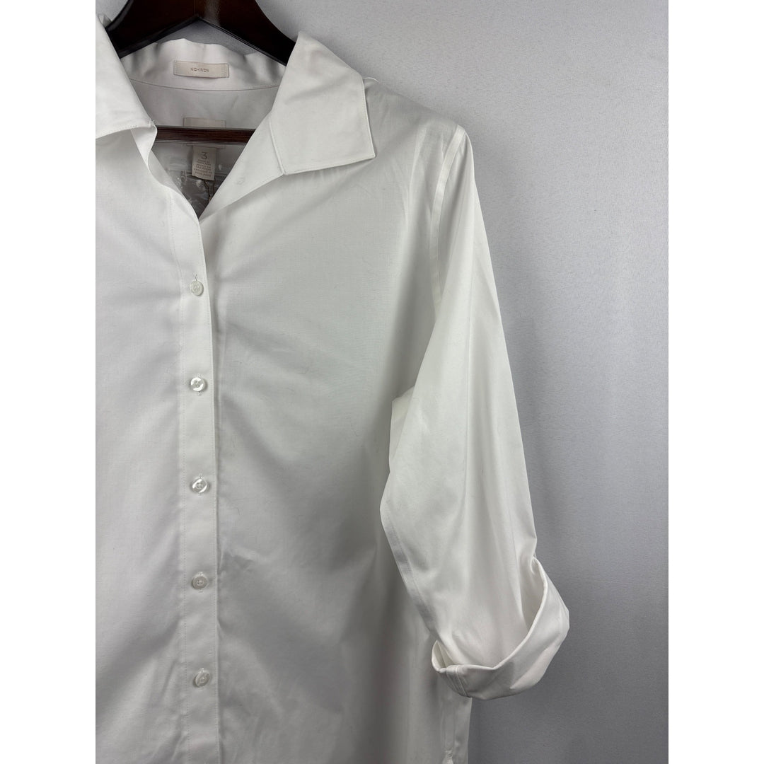 Women’s Chico’s 2XL White Button Down Shirt