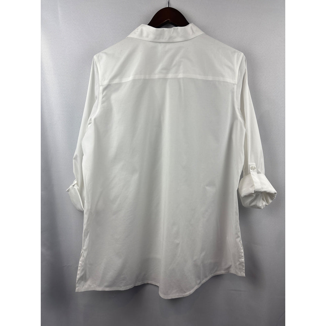 Women’s Chico’s 2XL White Button Down Shirt