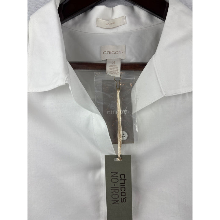 Women’s Chico’s 2XL White Button Down Shirt