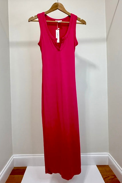 Capella USA Stretch V-Neck Maxi Dress – Hot Pink SzL NWT