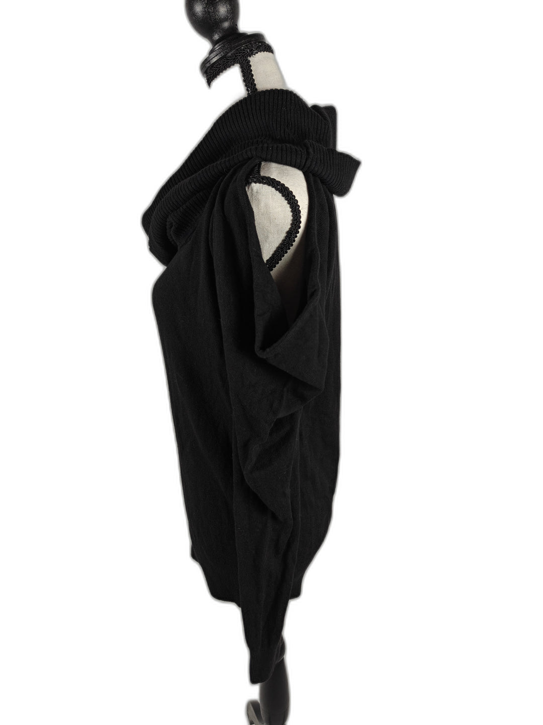 Women’s Michael Kors Cold Shoulder Cowl Neck Sweater Black Size Medium