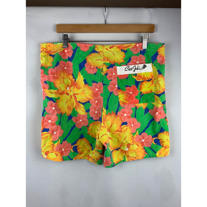 Cest Joli Men Floral Shorts Medium Pol