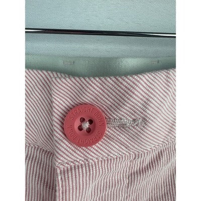 Straight Down Mens Pink Striped Shorts Size 36 Cotton Casual Wear