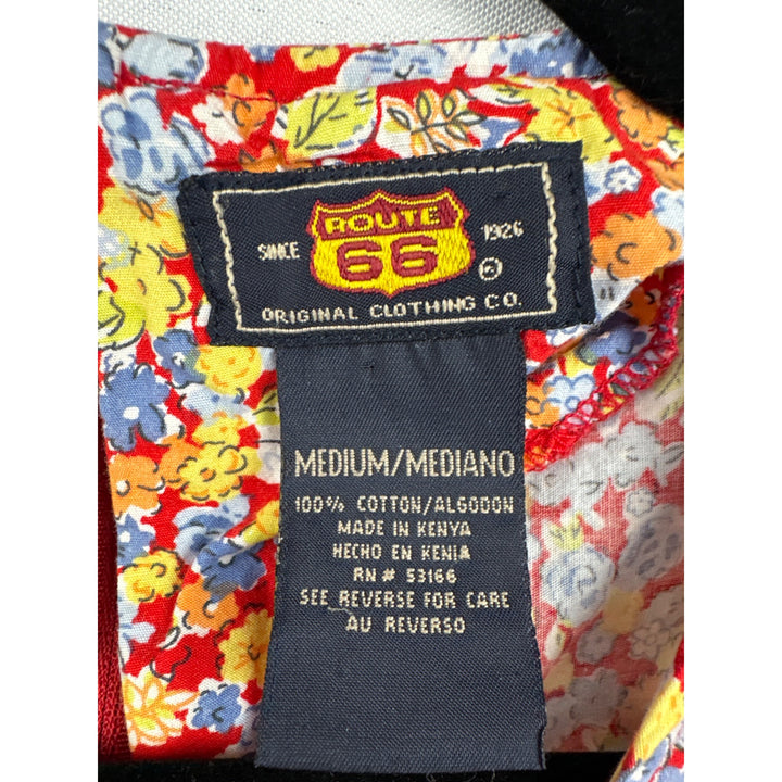 Route 66 Floral Sleeveless Dress M Red/Blue/Yellow Cotton