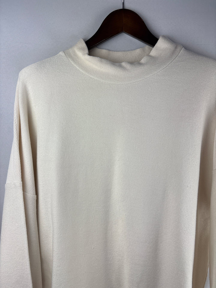 Women’s Maison Blanche Size 2 Cream Long Sleeve Thermal