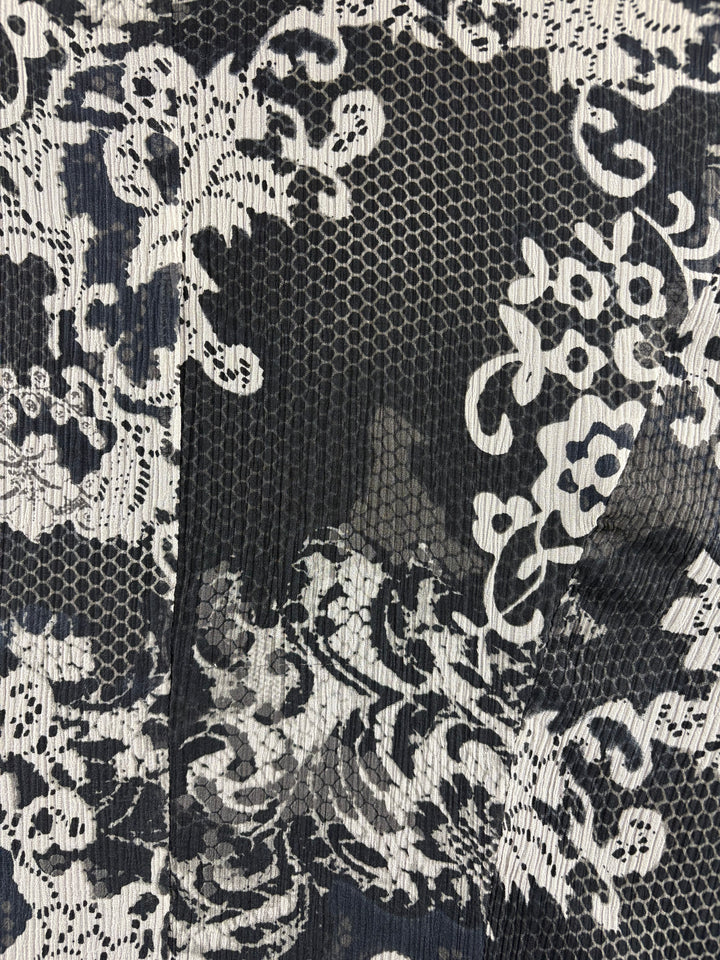 Women’s Alfani Size 6 Black & White Abstract Patterned Blouse