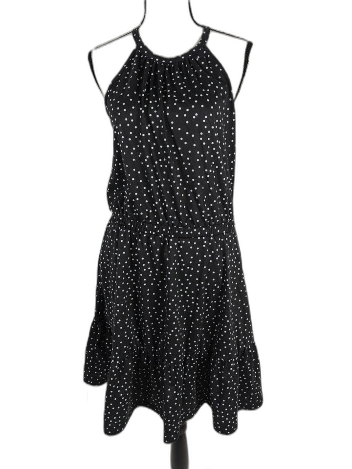 Women Unbranded Halter Dress Black White Polka Dot Size M