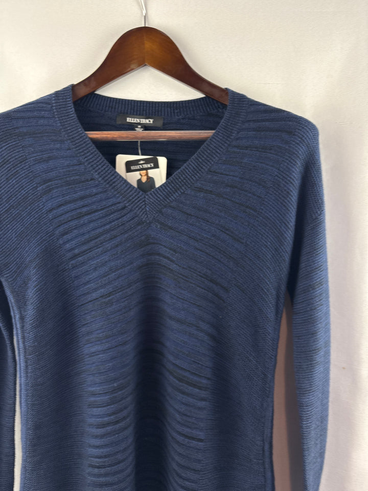 Women’s Ellen Tracy Small Dark Blue V-Neck Sweater