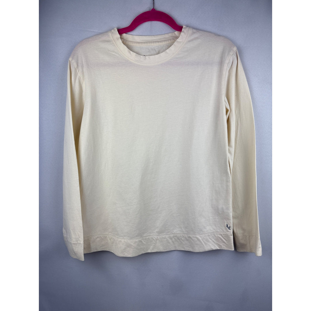 Koolaburra By UGG Womens Long Sleeve Crew Neck Tee XS Beige Cotton