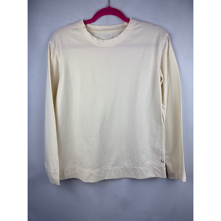 Koolaburra By UGG Womens Long Sleeve Crew Neck Tee XS Beige Cotton
