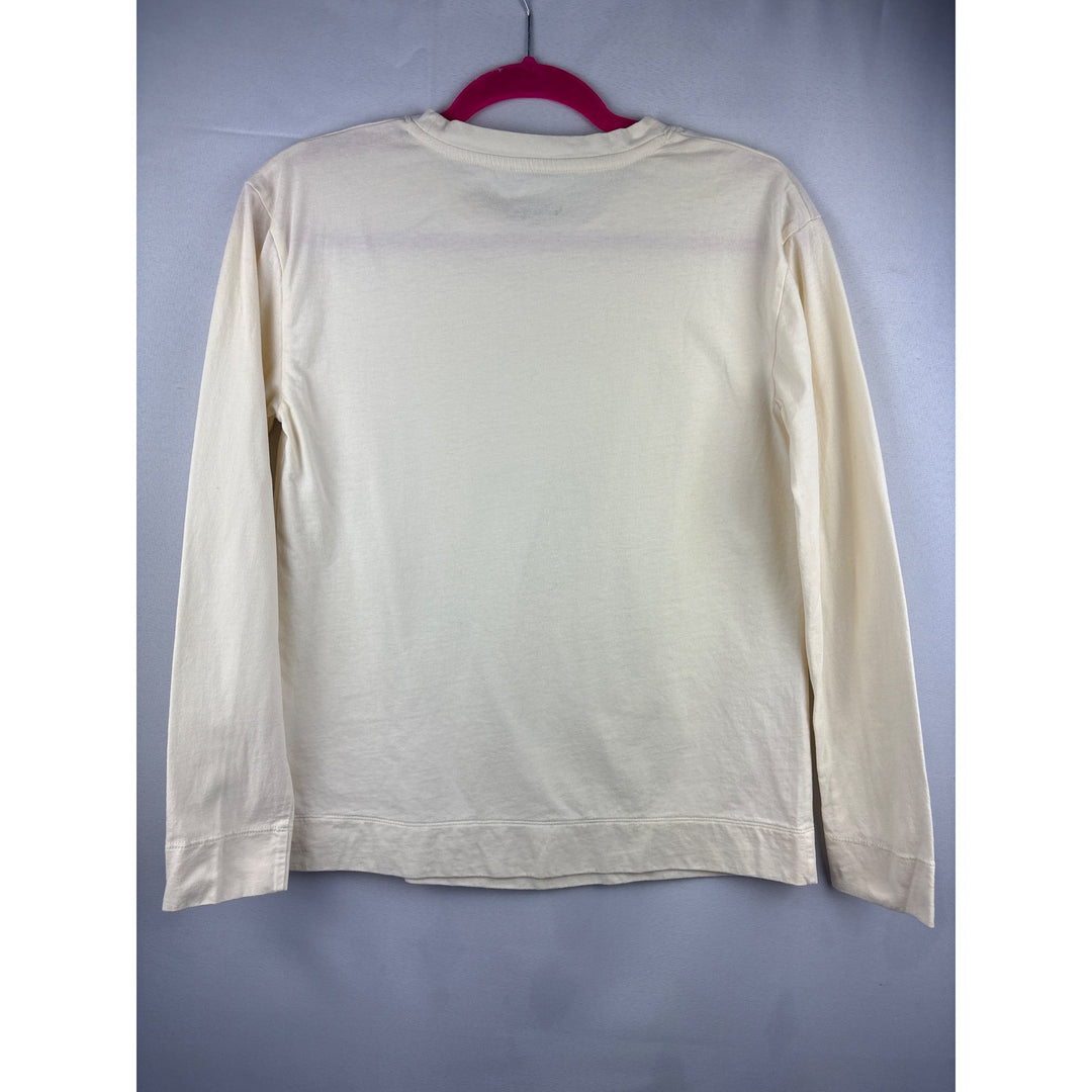 Koolaburra By UGG Womens Long Sleeve Crew Neck Tee XS Beige Cotton