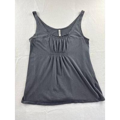 Old Navy Gray Sleeveless Top With Ruched Front Detail Size S