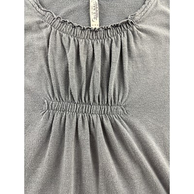 Old Navy Gray Sleeveless Top With Ruched Front Detail Size S