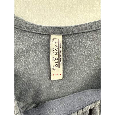 Old Navy Gray Sleeveless Top With Ruched Front Detail Size S