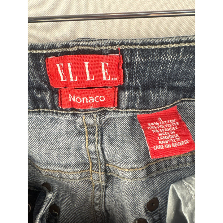 Elle Monaco Womens Bootcut Jeans Size 4 Blue Denim