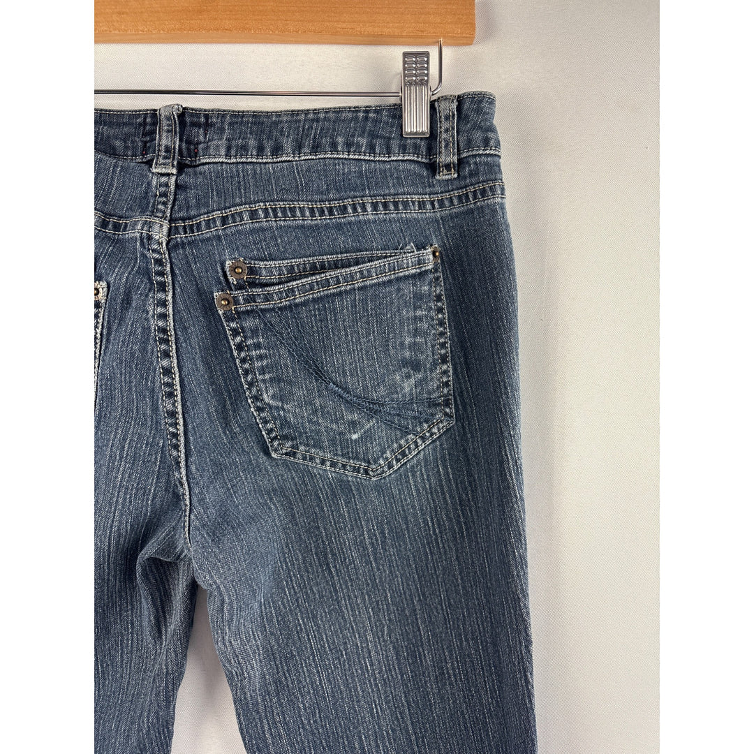 Elle Monaco Womens Bootcut Jeans Size 4 Blue Denim