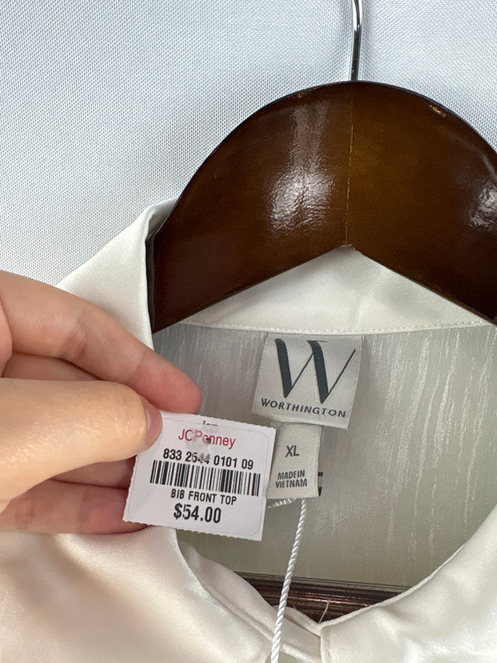 Women’s Worthington XL Sheer Cream Button Up