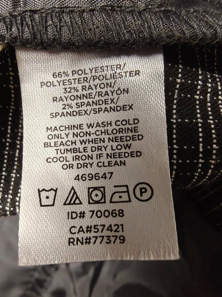 Womens Ann Taylor Dress Pants Black Plaid Size 12