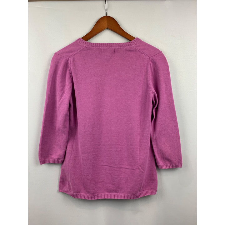 Eddie Bauer Womens Pink Cotton Pullover Sweater S