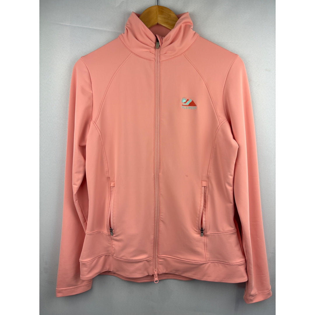 Peter Millar Womens Full-Zip Jacket M Coral UPF 50+ Polyester Spandex