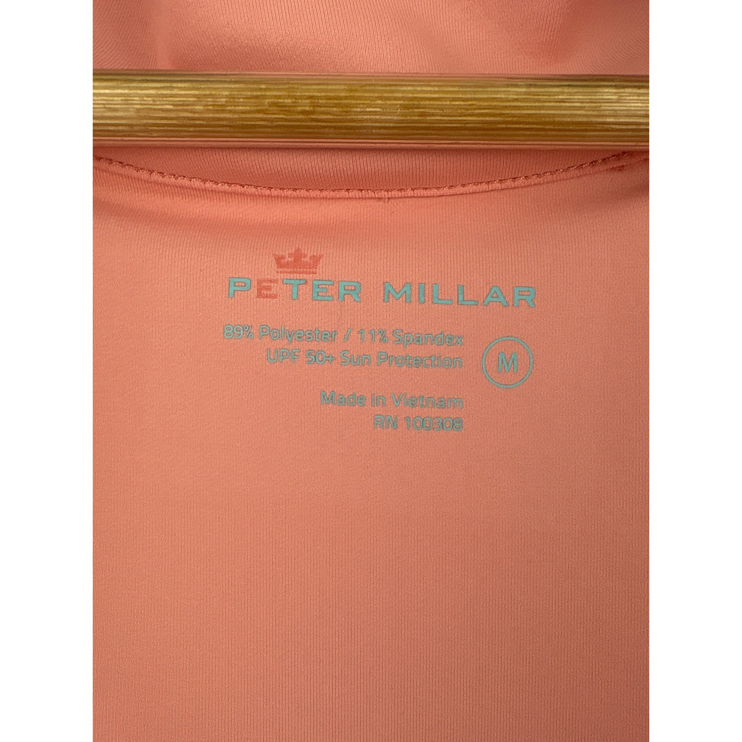 Peter Millar Womens Full-Zip Jacket M Coral UPF 50+ Polyester Spandex