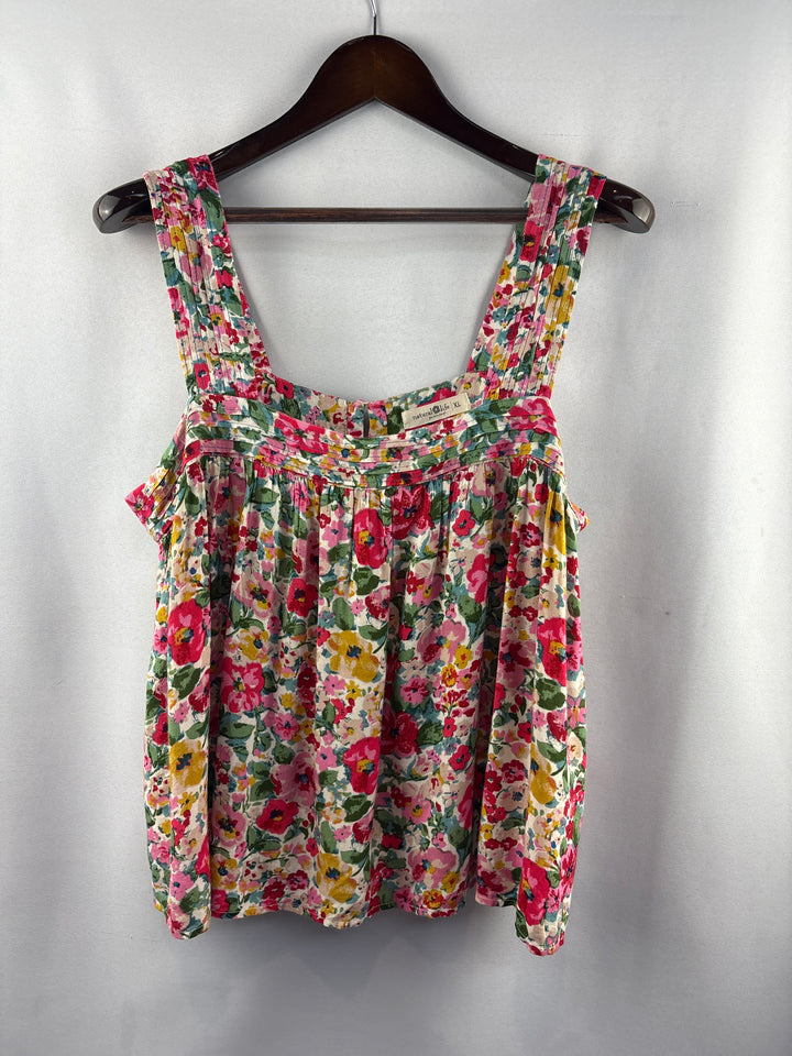 Women’s Natural Life XL Multicolored Floral Sleeveless Blouse