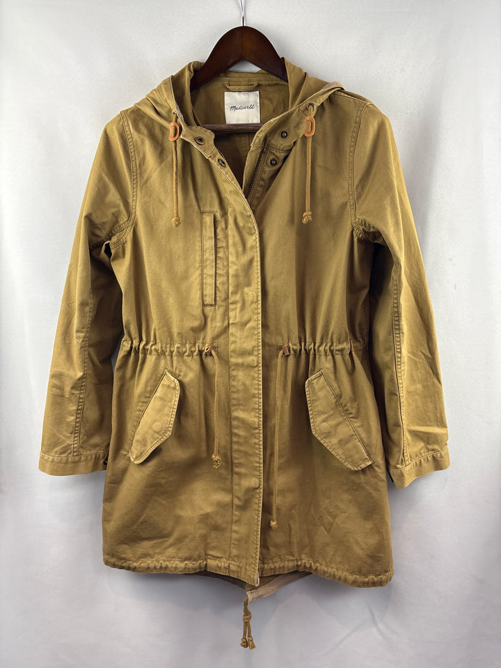 Women’s Madewell Medium Latte Brown Hooded Coat