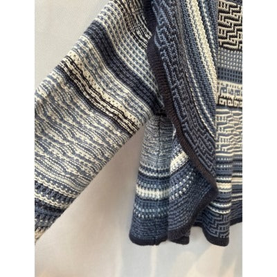 Charter Club Blue and White Open Cardigan Size P/L