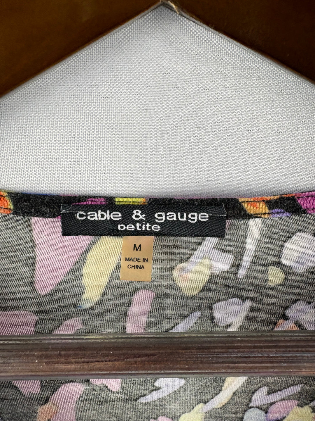 Women’s Cable & Gauge Medium Black w/ Multicolor Patterned Blouse