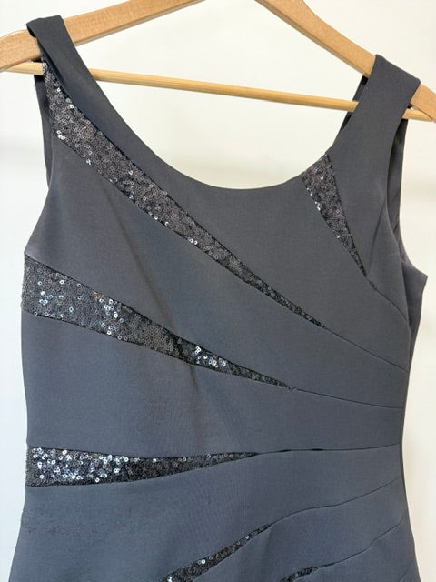 GUESS Black Sequin Panel Little Black Dress Sz10