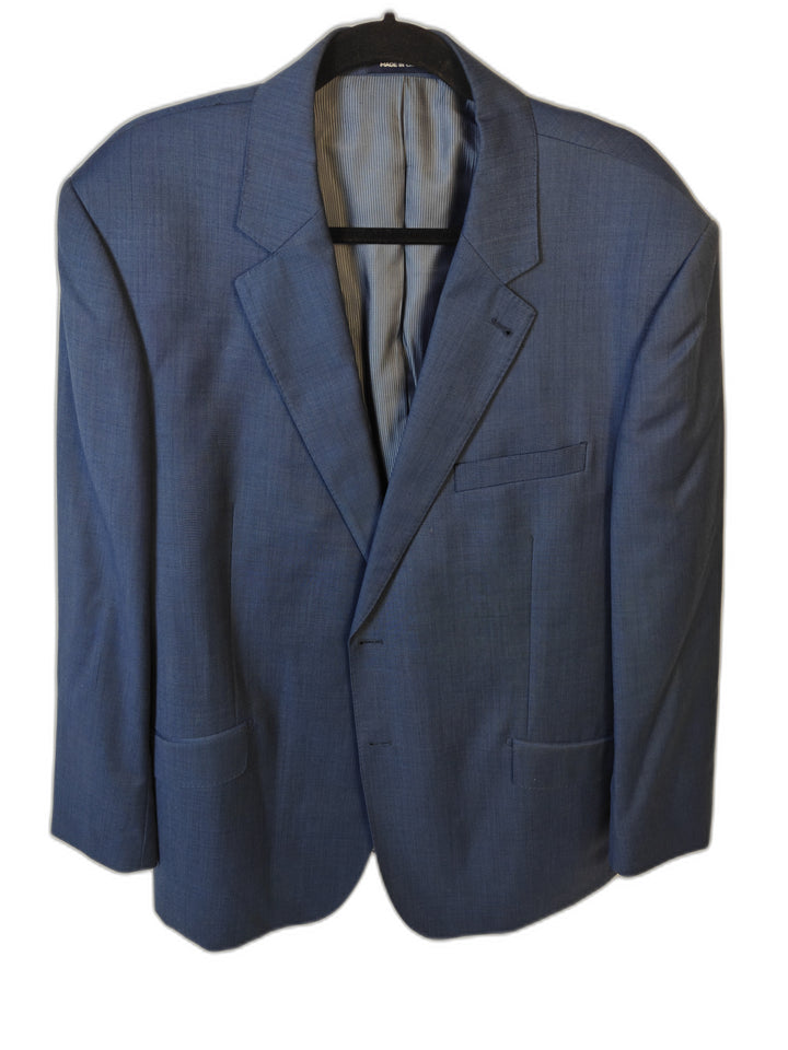 Men's Paul Fredrick Classic Fit Blue Wool Suit Jacket Size 46R