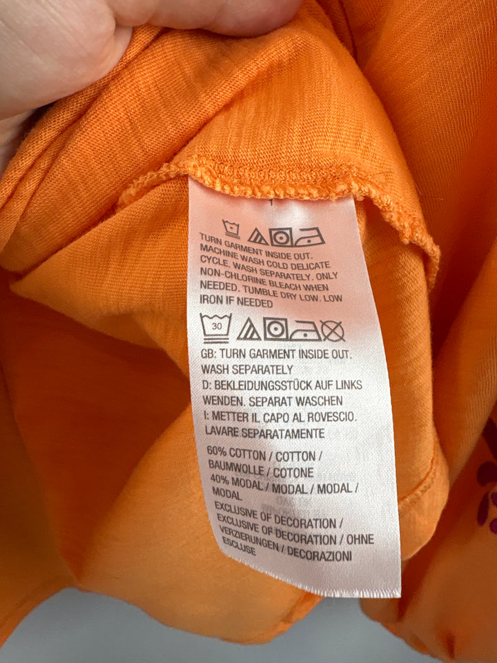 Women’s Belle Boho Kim Gravel XL Bright Orange Embroidered Blouse