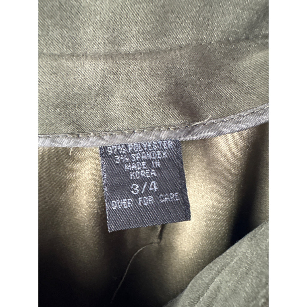 Express Olive Green Womens Pants Size 3/4 Polyester & Spandex