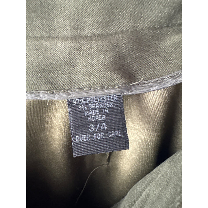 Express Olive Green Womens Pants Size 3/4 Polyester & Spandex