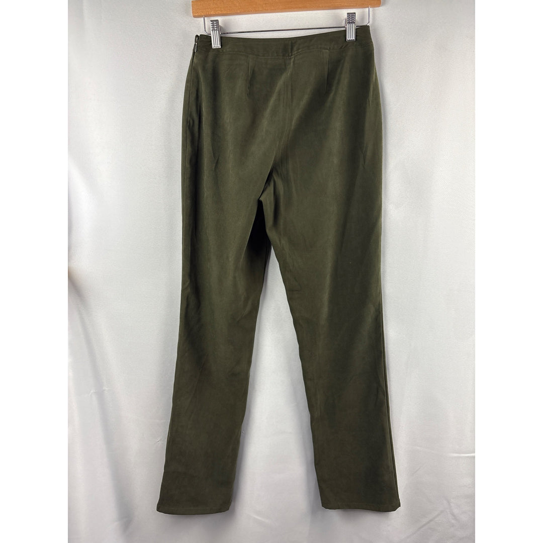 Express Olive Green Womens Pants Size 3/4 Polyester & Spandex
