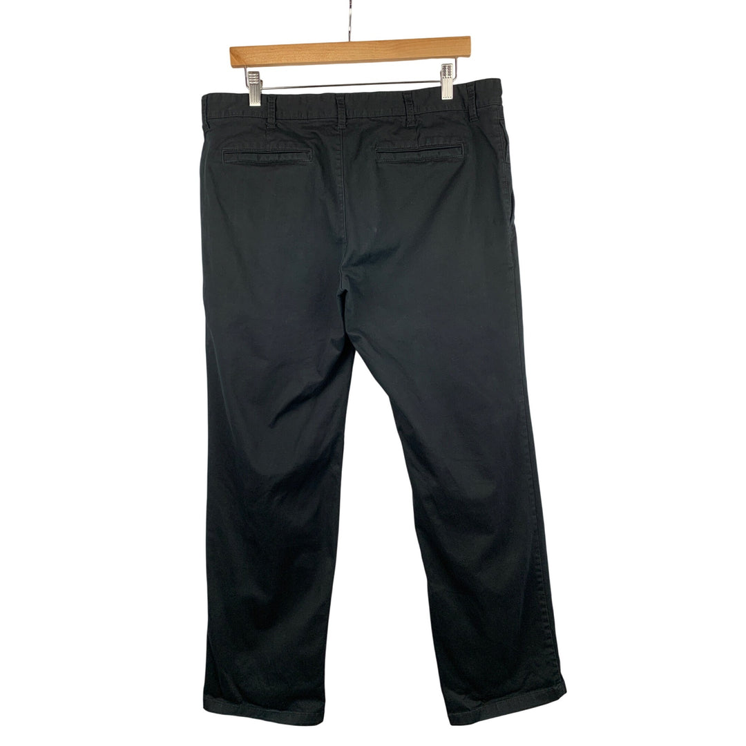 JCP Mens Black Cotton/Spandex Blend Chinos Size 36X30