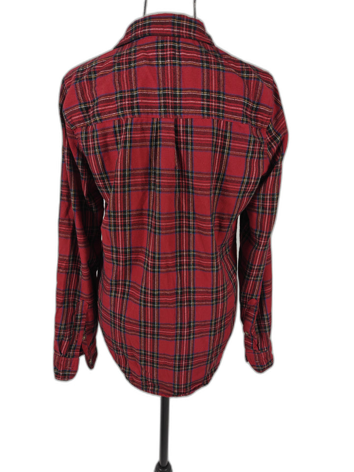 Womens Abercrombie &amp; Fitch Flannel Shirt Red Plaid Size M