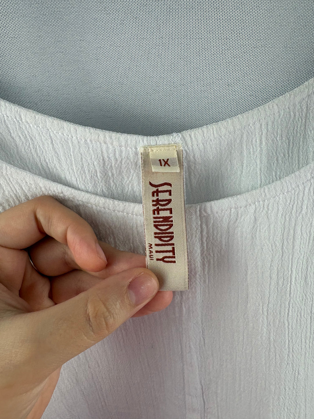 Women’s Serendipity Size 1X White Tank Blouse