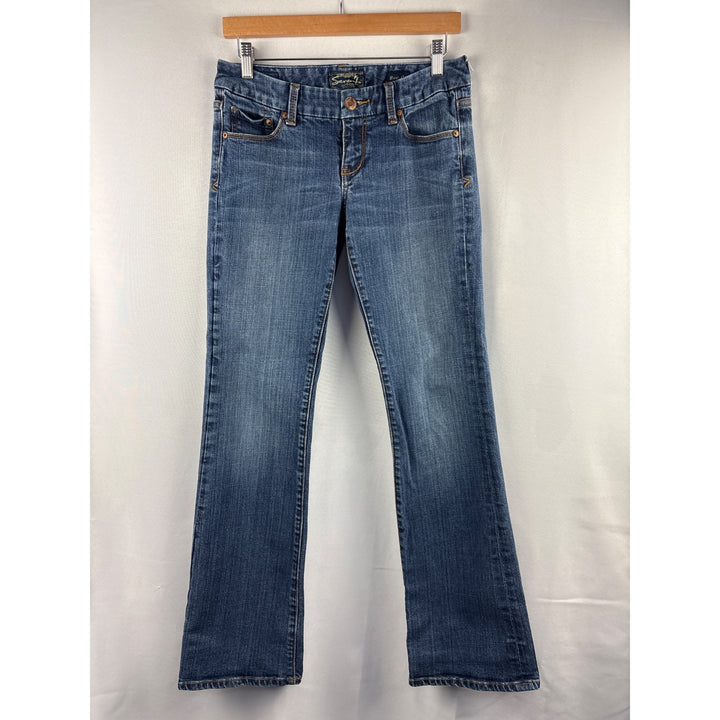 Seven7 Womens Boot Cut Jeans Size 29 Blue Denim Made In Hong Kong