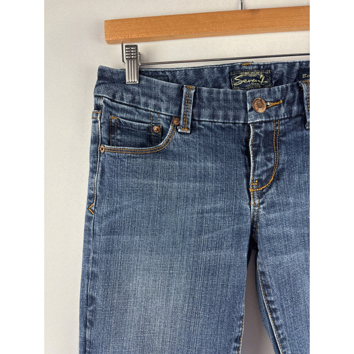 Seven7 Womens Boot Cut Jeans Size 29 Blue Denim Made In Hong Kong