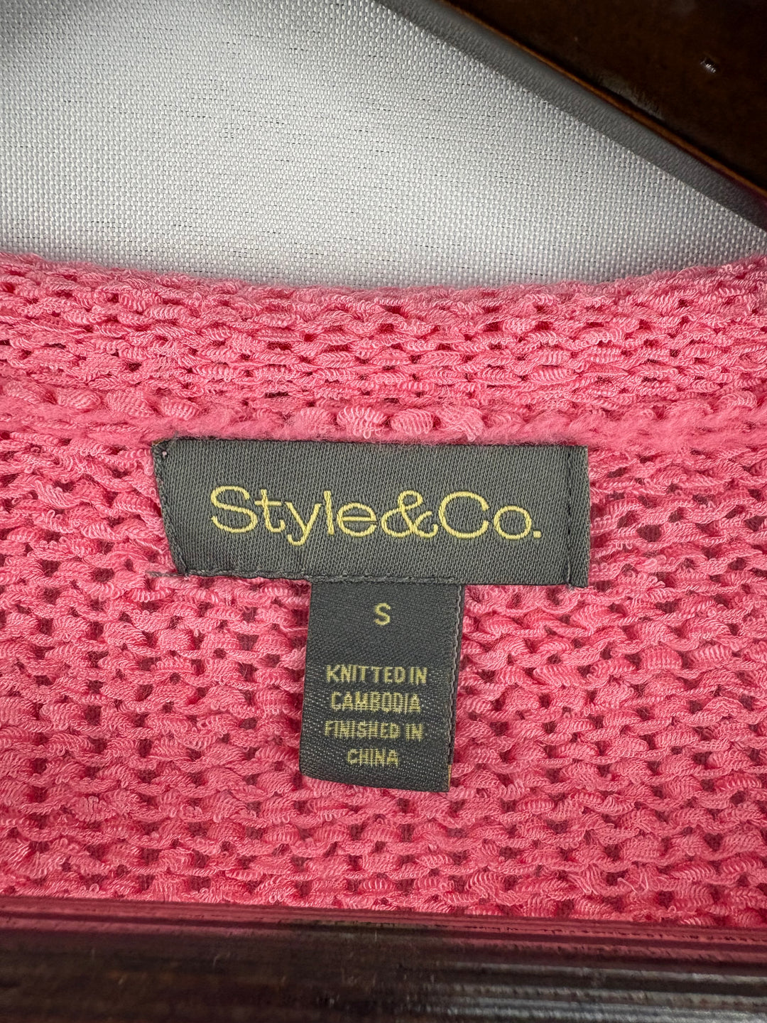 Women’s Style&Co Small Neon Pink Knit Sweater