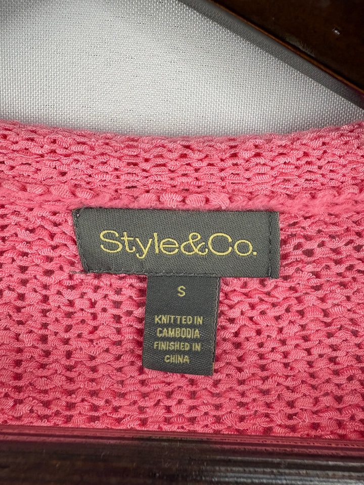 Women’s Style&Co Small Neon Pink Knit Sweater