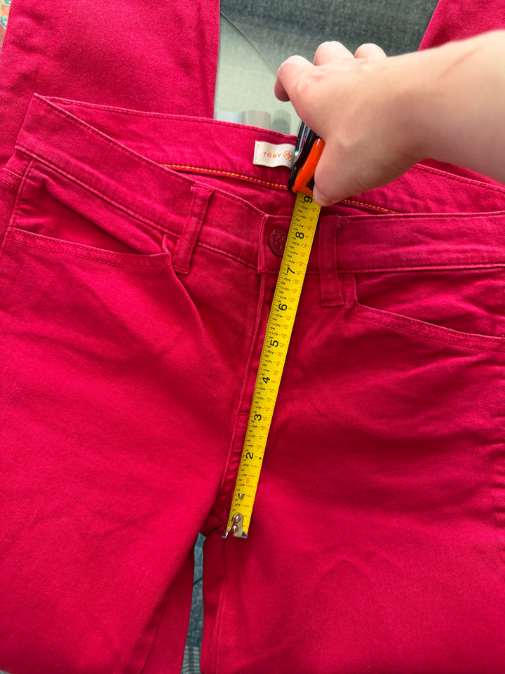 Tory Burch Pink Skinny Jeans Size 27