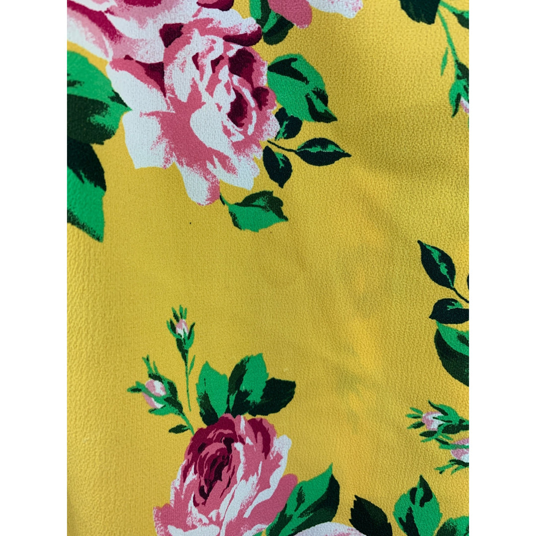 Women's Gibson Yellow Floral Halter Top Size S