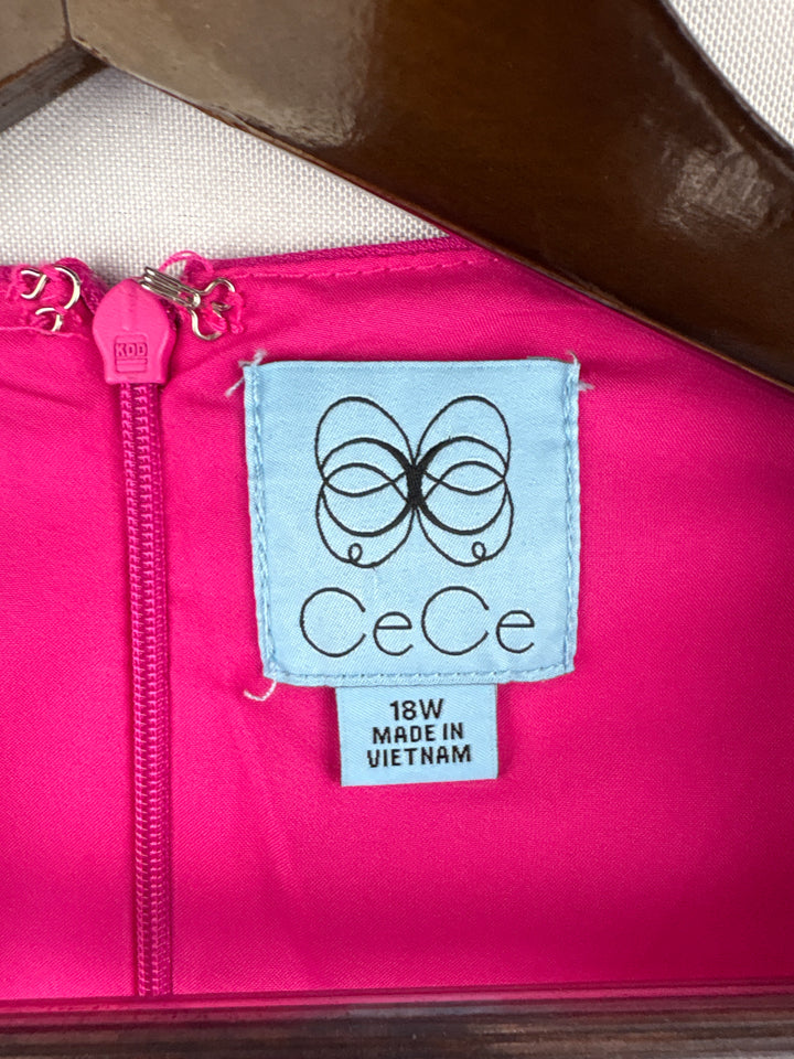 Women’s CeCe Size 18 Bright Pink Business Casual Dress