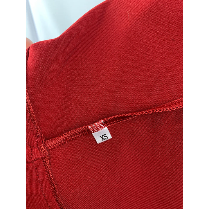 Susan Lucci Red Open Front Long Cardigan XS
