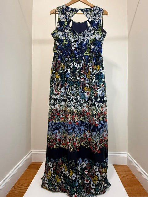 Gabby Skye Floral Cutout Maxi Dress Size 14