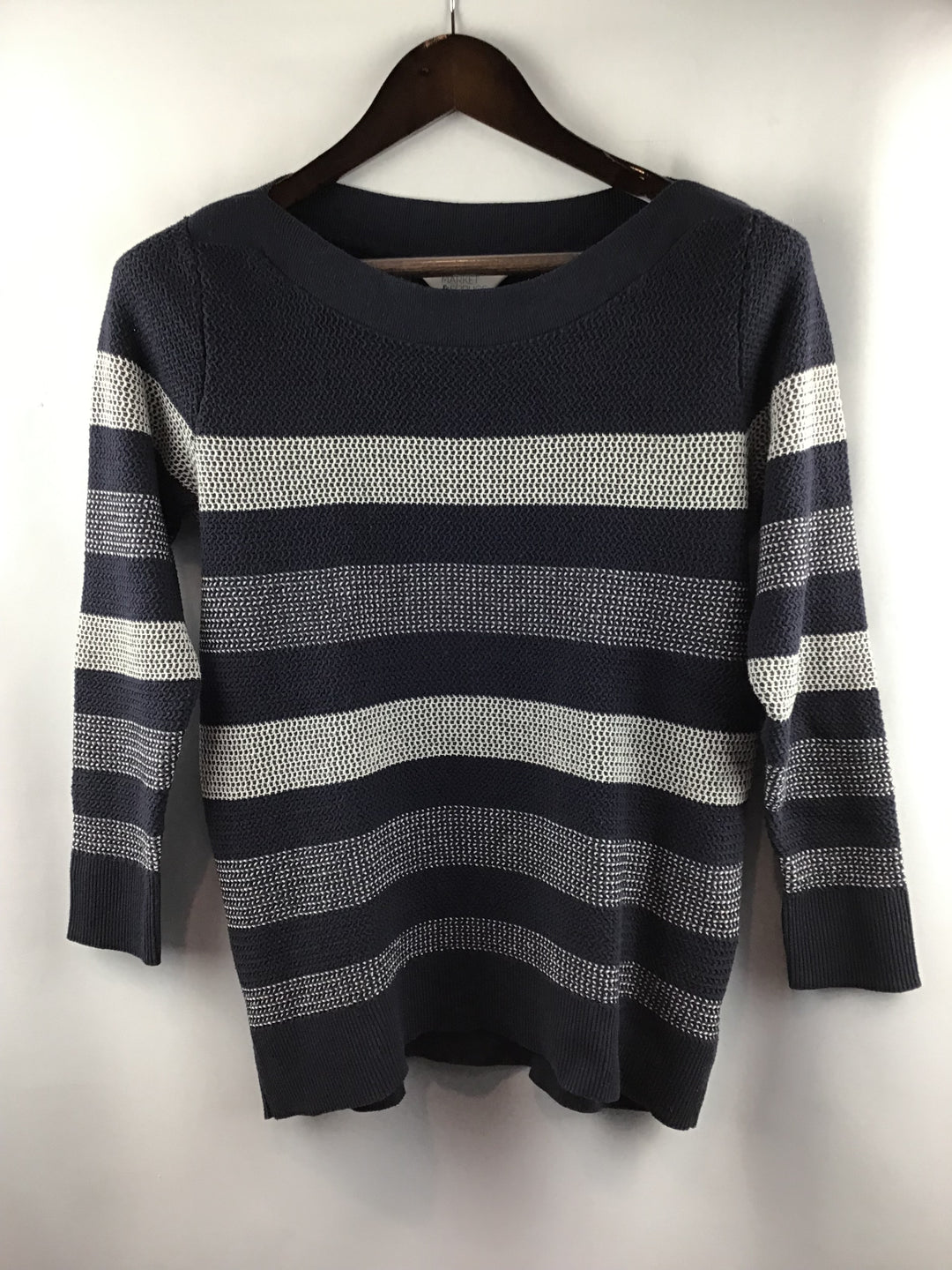 Women’s Market &amp; Spruce Navy Striped Knit Sweater Size S